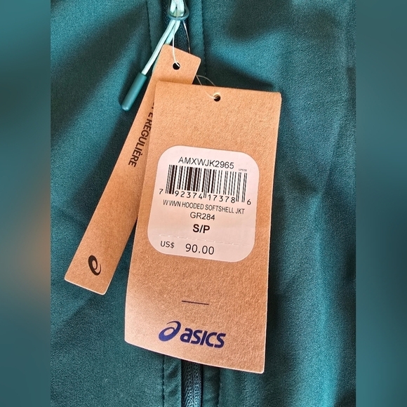 NWT Asics Women's Softshell Running Jacket Green Size Small. - Picture 7 of 8